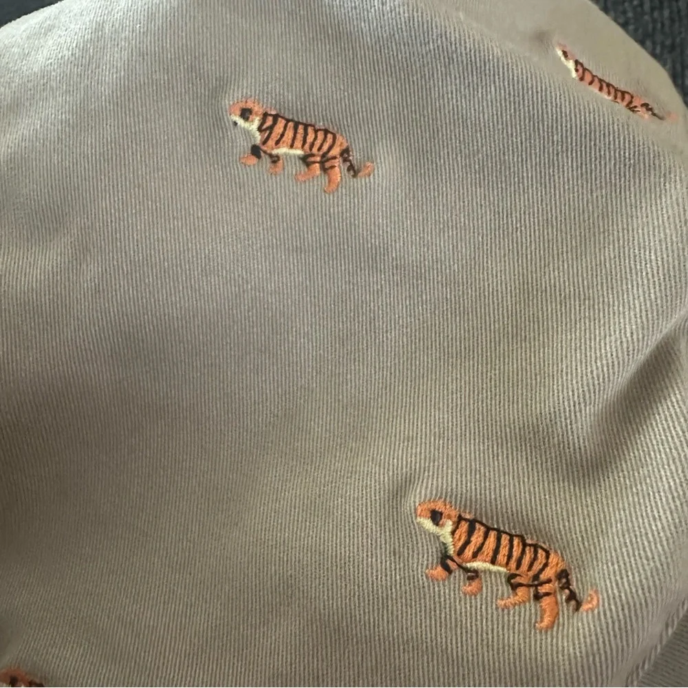 Janie and Jack newsboy tiger khaki tan hat baby boy 12-24 mo zoo animal